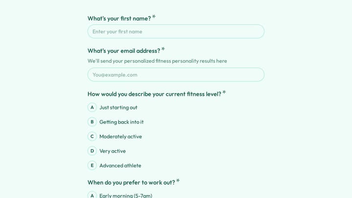 Discover Your Fitness Personality preview