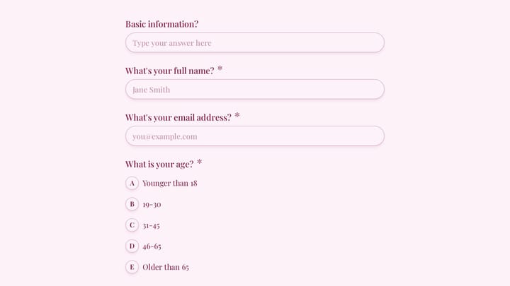 Volunteer Signup Form preview
