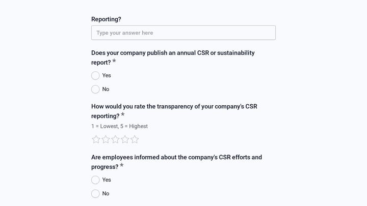 Corporate Social Responsibility (CSR) Survey preview