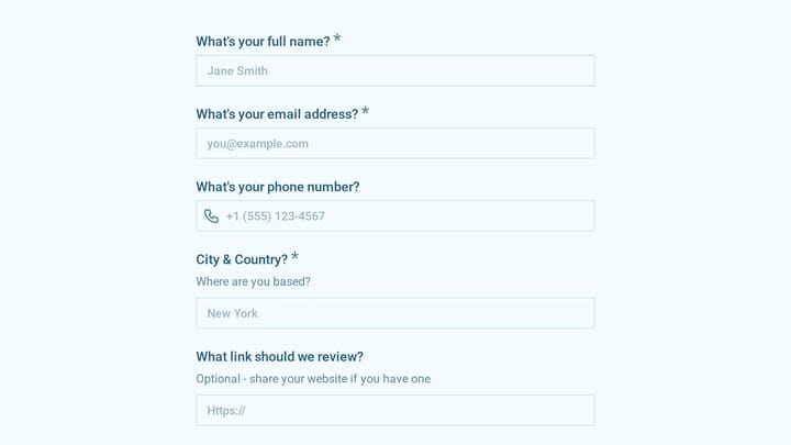 Animal Flow Brand Ambassador Application preview