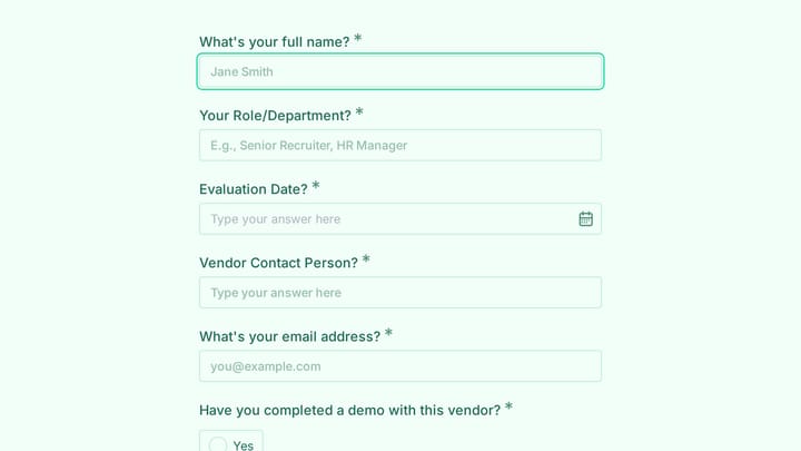Applicant Tracking System Vendor Evaluation preview