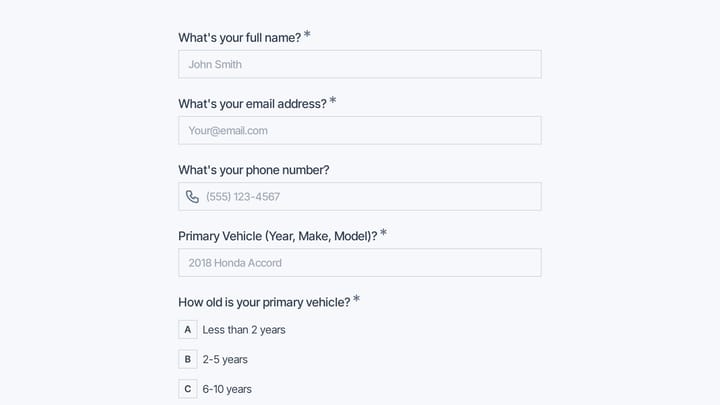 Auto Repair Shop Service Expansion Survey preview