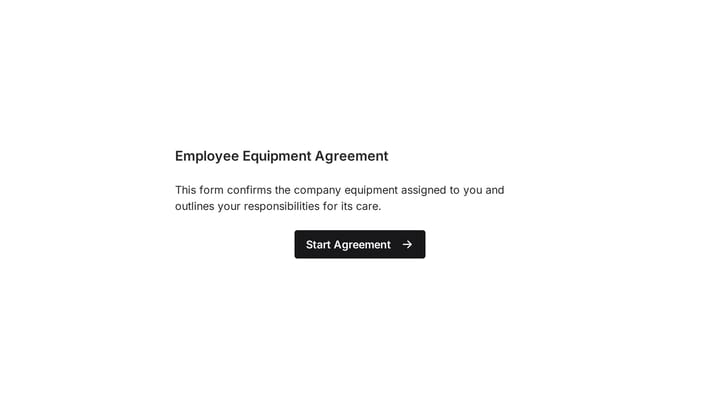 Employee Equipment Agreement Form preview