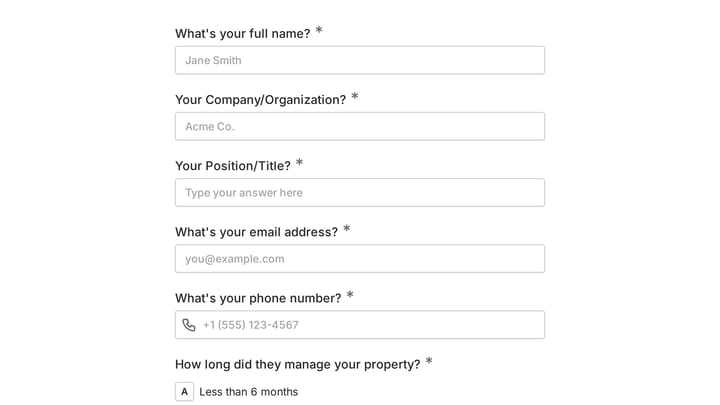 Commercial Property Management Reference Check preview