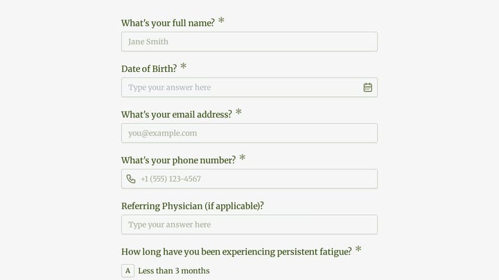 Chronic Fatigue Syndrome Screening preview