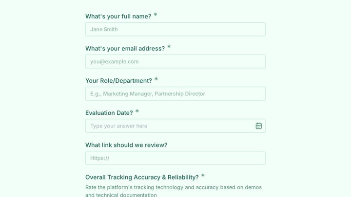 Affiliate Marketing Platform Vendor Evaluation preview