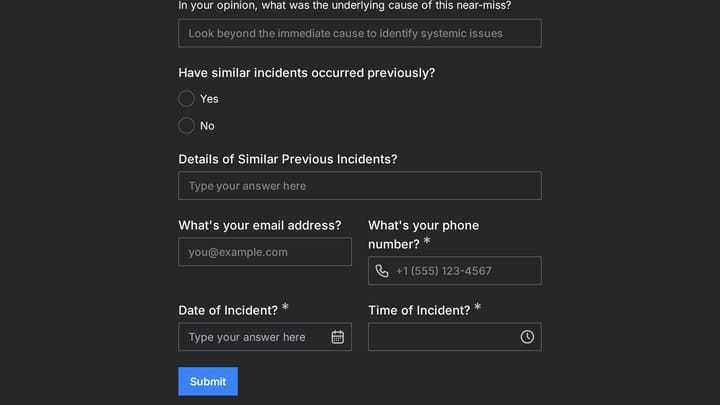 Construction Site Near-Miss Incident Report preview