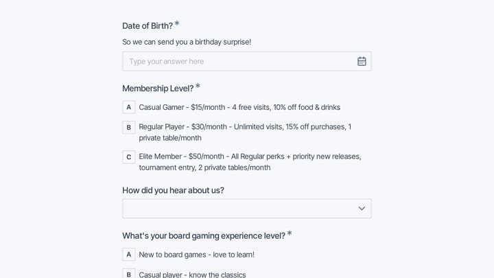 Board Game Cafe Membership preview