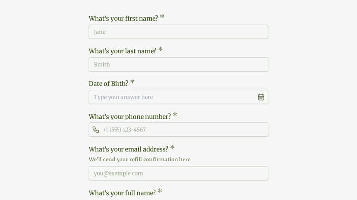 Medication Refill Request preview