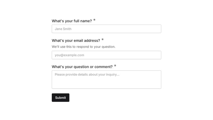 Ask a Question preview