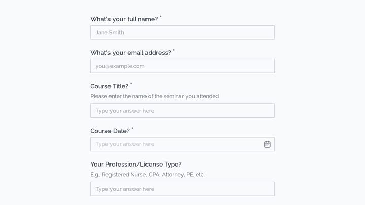 Continuing Education Seminar Evaluation preview
