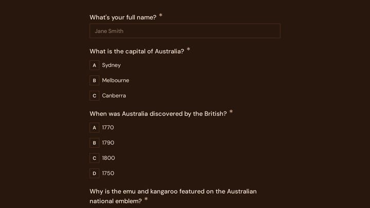 The Aussie Quiz preview