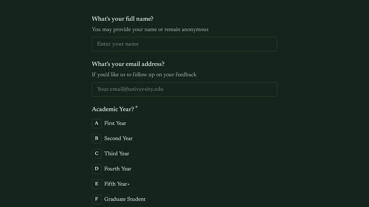 College Writing Center Usage Survey preview