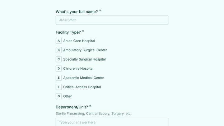 Surgical Instrument Reprocessing Evaluation preview