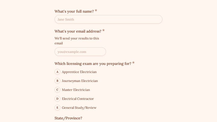 Electrical Contractor Licensing Exam Prep Quiz preview