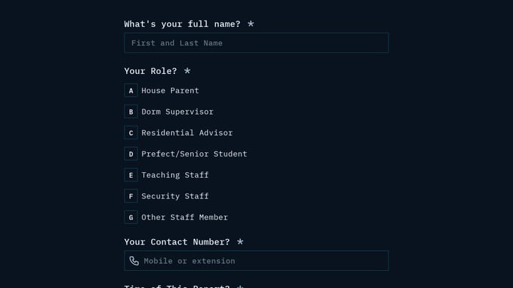 Missing Student Overnight Absence Report preview