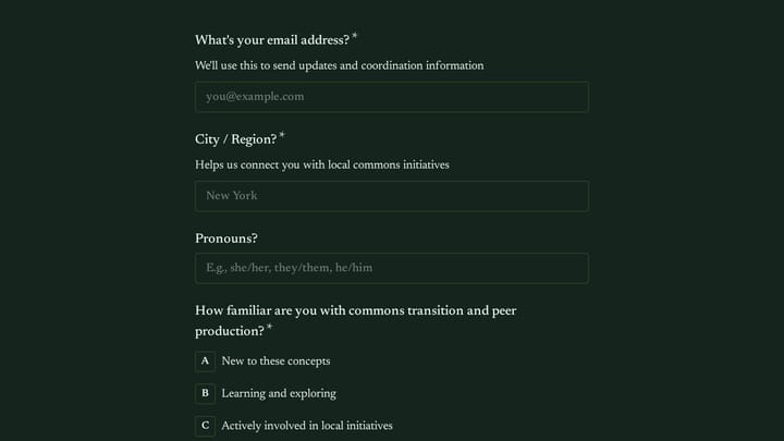 Commons Transition Advocacy Registration preview