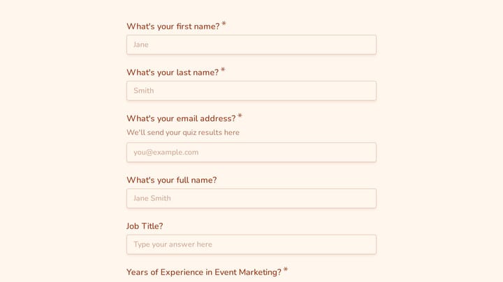 Field Marketing Manager Event Knowledge Quiz preview