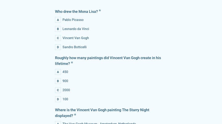 Art Quiz preview