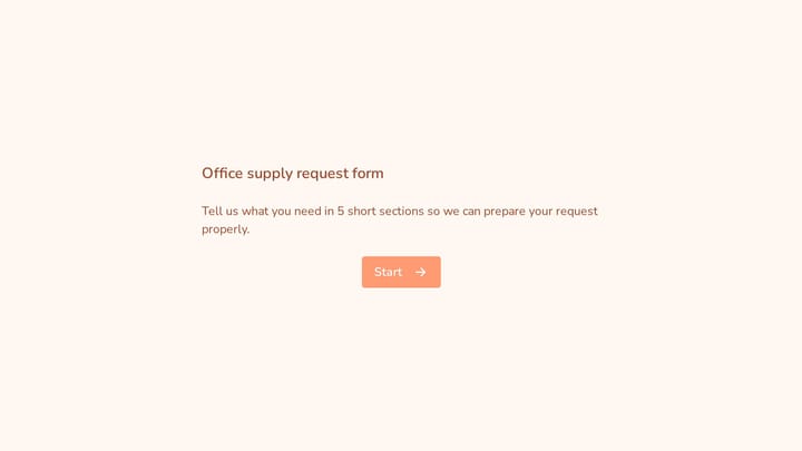 Office supply request form preview