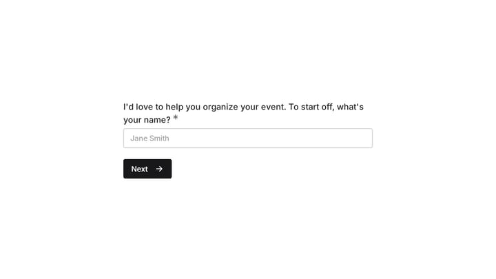 Event Request Form preview