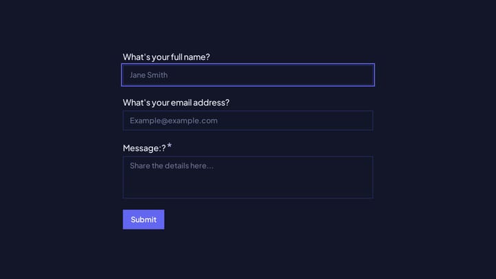 Website Contact Form preview