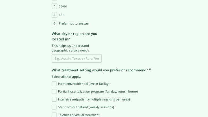 Addiction Recovery Program Research Survey preview