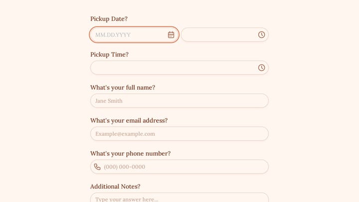 Pizza Order Form preview