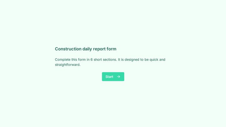 Construction daily report form preview