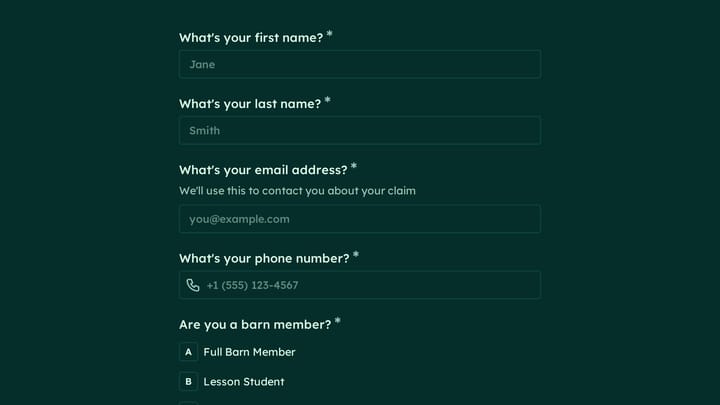 Lost Property Claim Form preview