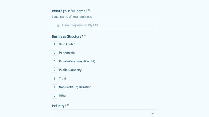 Business Insurance Quote Request preview