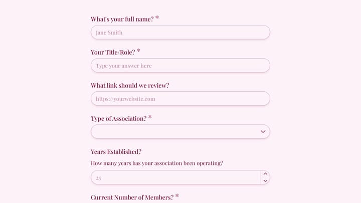 Association Management Discovery Form preview