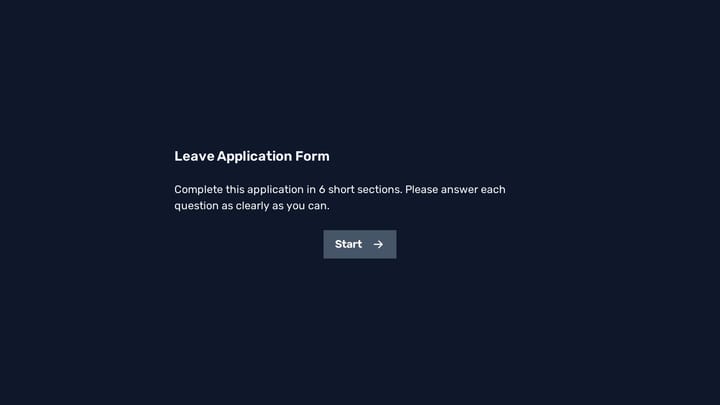 Leave Application Form preview