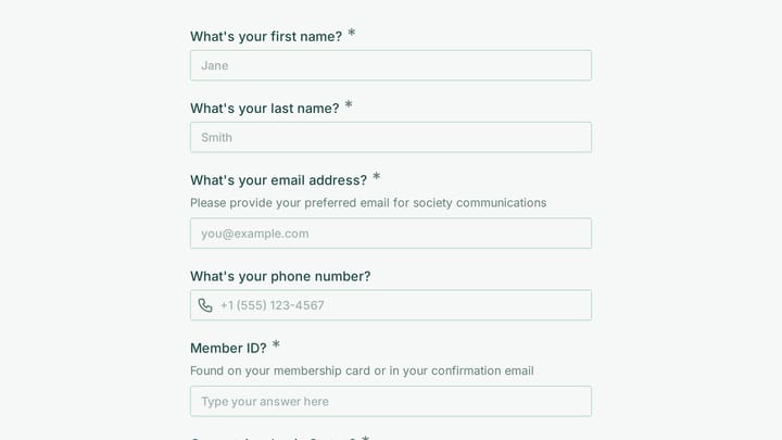 Academic Honor Society Membership Renewal preview