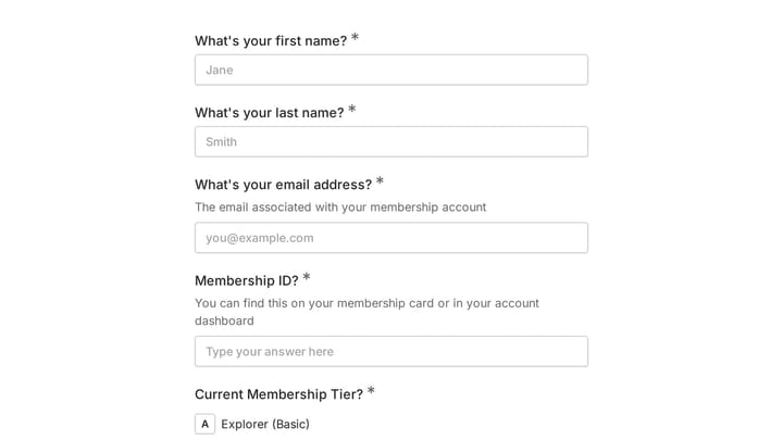 Membership Cancellation Request preview