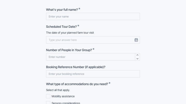 Farm Tour Accommodation Request preview
