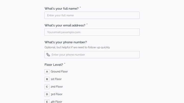 Facility Issue Report preview
