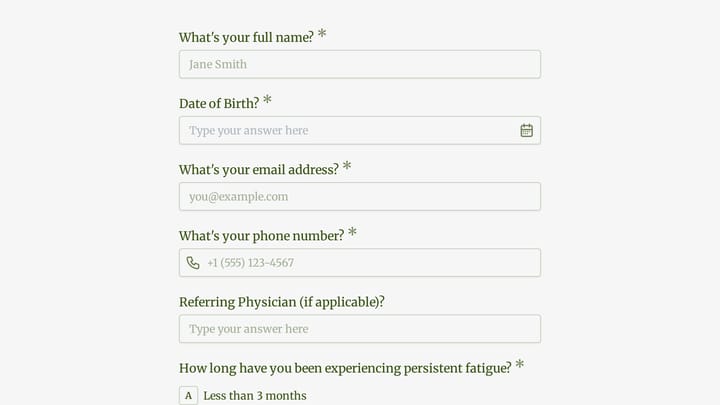 Chronic Fatigue Syndrome Screening preview
