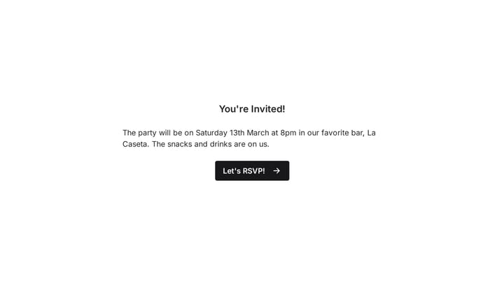 Engagement Invitation preview