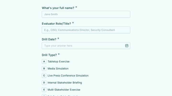 Cyber Crisis Communication Drill Evaluation preview
