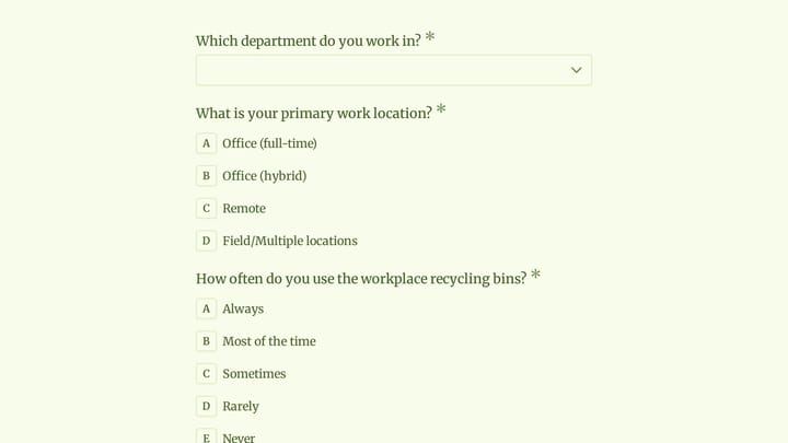 Environmental Sustainability Survey preview