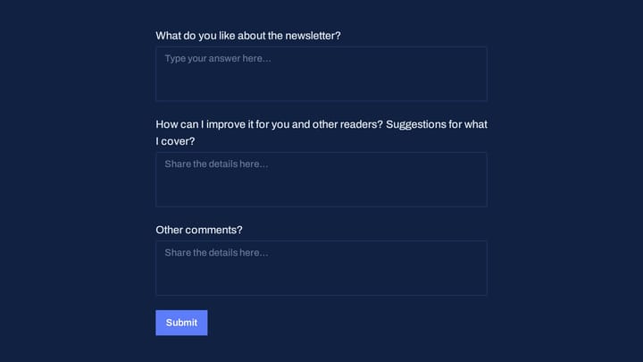 Newsletter Feedback Survey preview