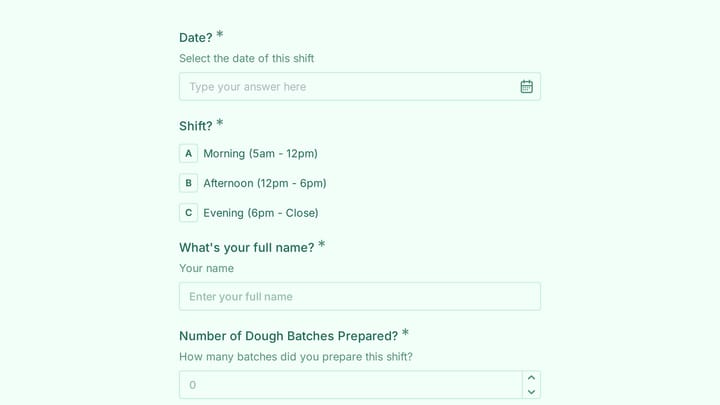 Bagel Shop Daily Operations Log preview