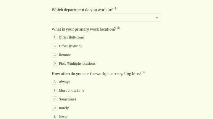 Environmental Sustainability Survey preview