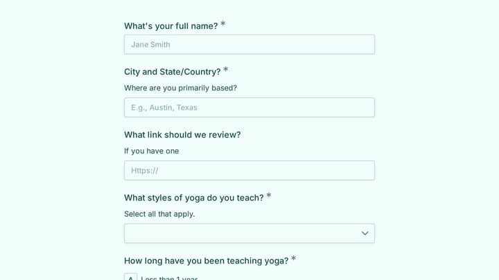 Brand Ambassador Application preview