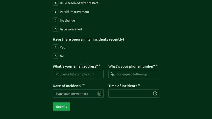 Access Control System Failure Report preview