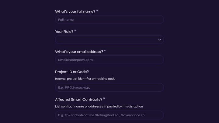 Blockchain Development Project Continuity Form preview
