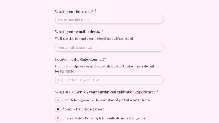 Mushroom Cultivation Community Application preview