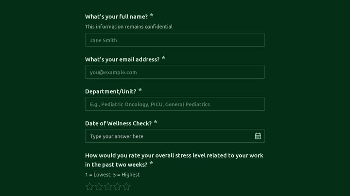 Child Life Specialist Wellness Check preview