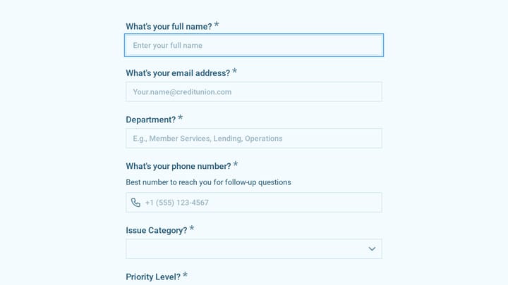 Core Banking System Support Request preview